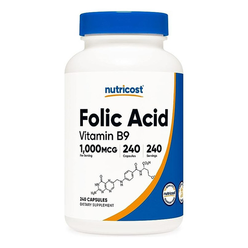 Nutricost Acido Folico Vitamin B9 1000mcg Folic Acid