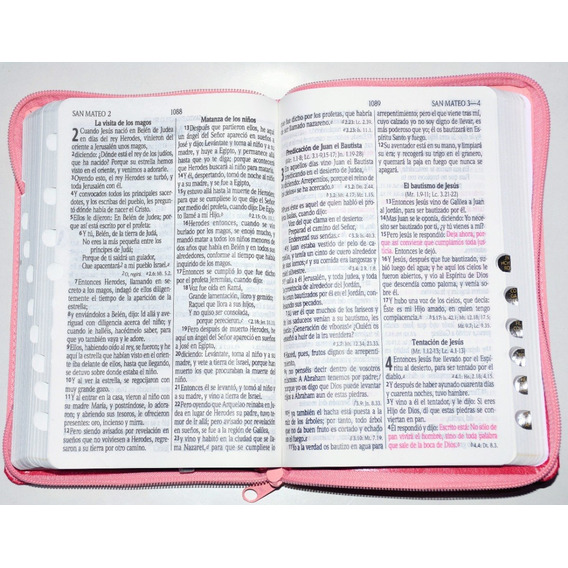 Biblia Reina Valera 1960 Con Cierre Y Indice Rosado Y Fucsia