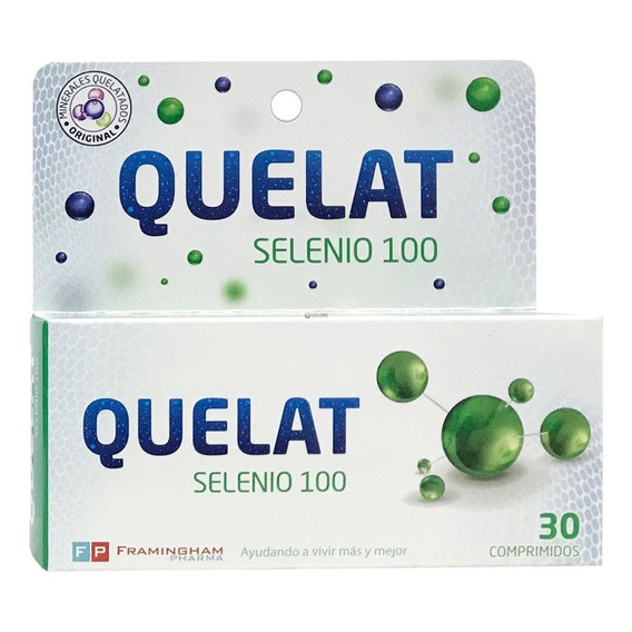 Quelat Selenio 100 Minerales Suplemento Antioxidante 30 Comp Sabor Sin sabor