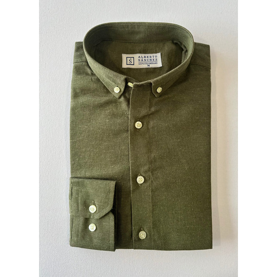 Camisa Hombre Lino - Verde