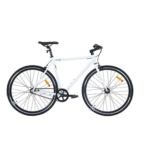 Bicicleta Gravel Fixie R700c Aluminio Color Blanco Tamaño Del Cuadro 47