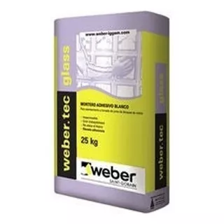 Pegamento Para Ladrillos De Vidrio Weber Glass Tec X 25kg