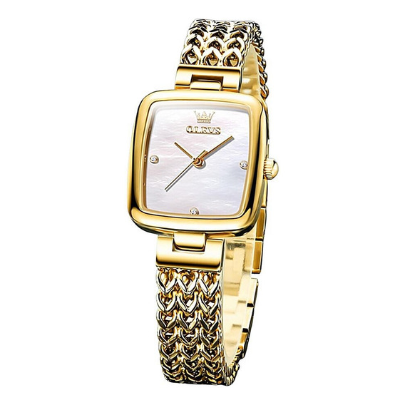 Reloj Dama Porcelana Oro Fino Calidad Caja Día De La Madre!!