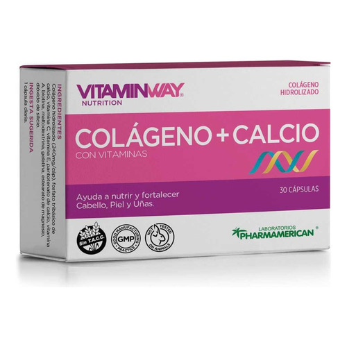 Colageno + Calcio Vitamin Way - 30 Capsulas