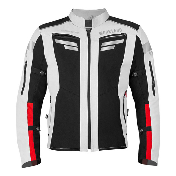 Chamarra Moto Hombre Impermeable Biker Protecciones Wkl Pr