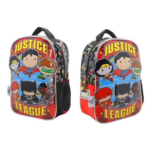 Mochila Espalda Liga Justicia 12 PuLG Cresko Sharif Express Color Rojo