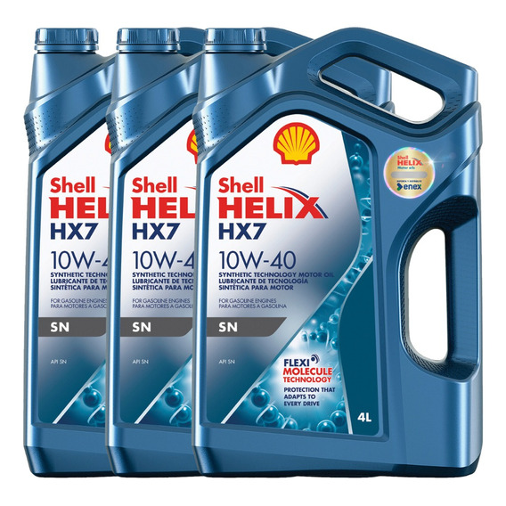 Aceite Para Motor 10w40 Shell Helix Hx7 Sp 12lts