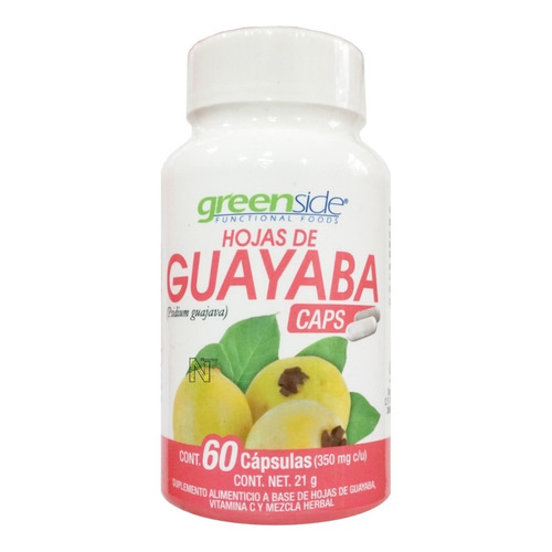 Greenside Hojas De Guayaba 350 Mg 60 Capsulas Sfn Sabor Sin Sabor