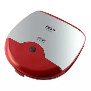 Mini Grill E Sanduicheira Inox 750w Vermelho Philco 220v