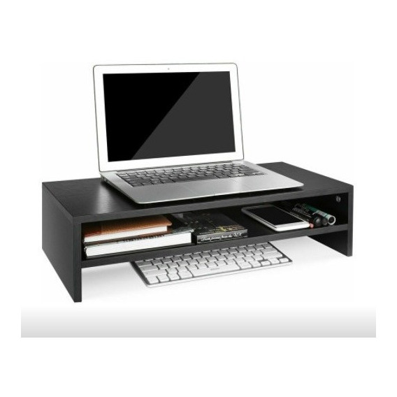 Soporte Con Repisa Base Para Monitor Y Laptop Melamina 18mm