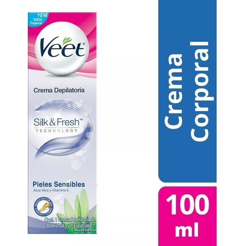 Veet Crema Depilatoria Silky Fresh Piel Sensible 100ml + Esp