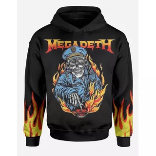 Buzo Megadeth Metal Con Capucha Y Bolsillos Unisex