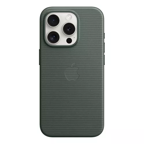 Funda magsafe con carga inalámbrica Apple Clear Case MagSafe verde perenne  con diseño trenzado fino para Apple iPhone 15 el iPhone 15 Pro por 1 unidad