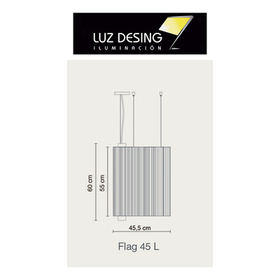 Lampara Colgante Led Flag 45 L Deño Sofisticado Mmo