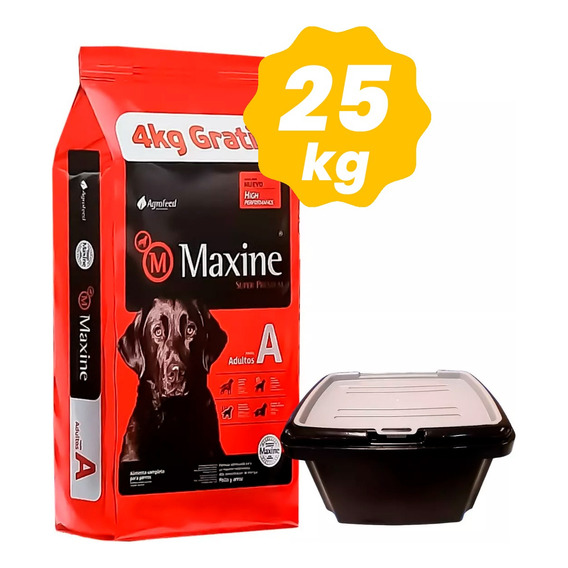 Ración Maxine Perro Adulto Premium 25kg + Recipiente Regalo