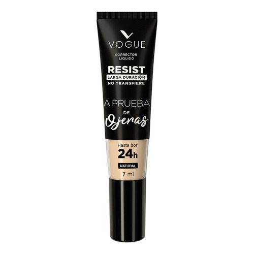 Corrector Líquido Resist Larga Duración Vogue 7ml Tono Natural