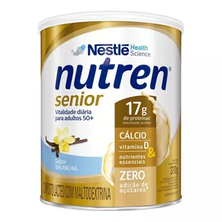 Suplemento Em  Pó Nestlé  Nutren Senior Vitaminas Sabor  Baunilha Em Lata De 370g