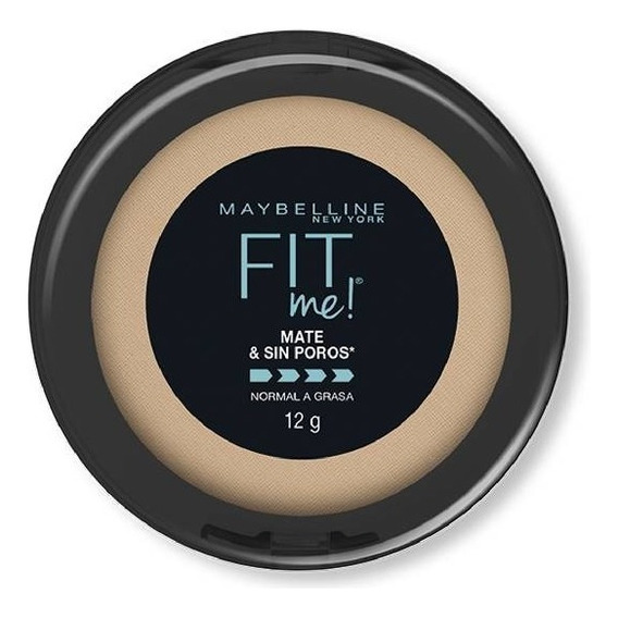 Base de maquillaje en polvo compacto Maybelline FIT Me! Mate y sin poros Polvo compacto FIT Me! Mate y sin poros tono natural beige - 12mL 12g