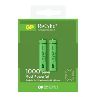 Pila Bateria Gp Recargable Recyko Aaa 1000mah X 2 Originales