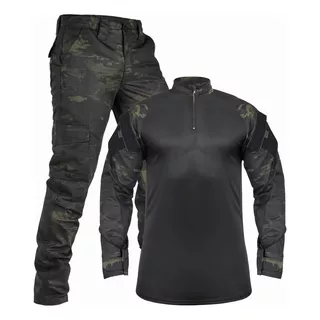 Calça Cargo 6  Bolsos + Combat Shirt Operacional