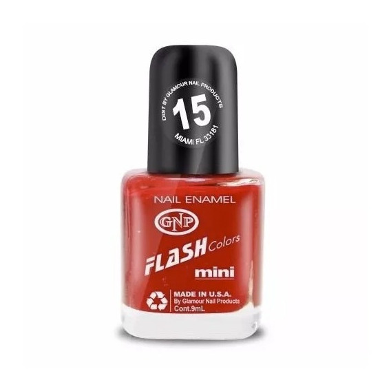 Esmalte De Uñas Americano Gnp Nro.15 Rojo Con Brillo