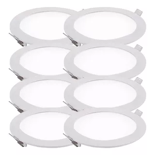 Pack X 8 Plafones Panel Led 18w Para Embutir