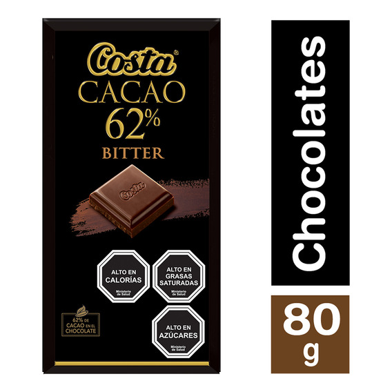 Costa Chocolate Cacao 62% 80 Gr
