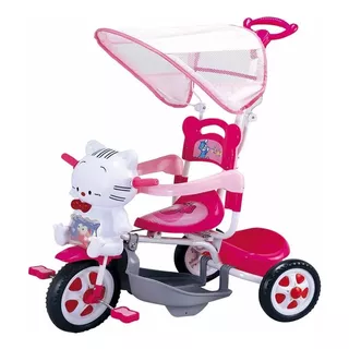 Triciclo Hello 2 En 1 Rosa Musical Con Luz 5567