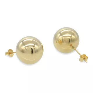 Broqueles Dormilona Bola 12mm. Oro 10k, Mujer, Niña