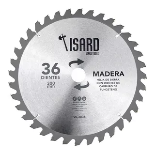 Hoja De Sierra Circular Para Madera 300 Mm 36 Dientes Isard