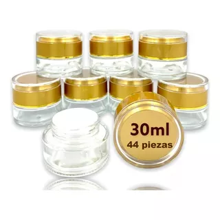 40 Pomaderas 30ml Frasco Vidrio Con Tapa Dorada Y Liner