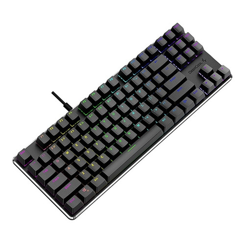 Teclado mecánico Deepcool Kb500 Tkl Rgb Switch Red US Black