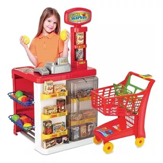  Carrinho De Brinquedo Super Market Mercadinho  Magic Toys