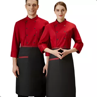 Paquete Filipina Chef Uniforme De Chef Algodón Hombre +delan