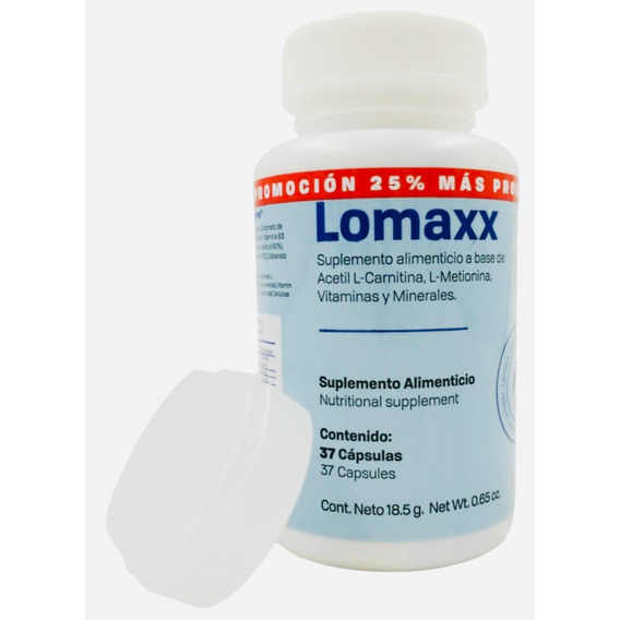 Lomaxx 37 Cápsulas Laboratorios Shela Quemador, Termogénico