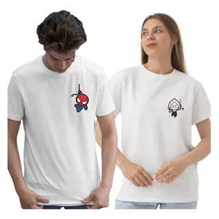 Kit 2 Camisas Spiders Masculina + Feminina Casal