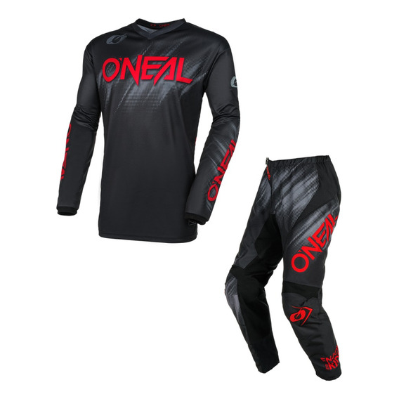 Traje Oneal Element Voltage Motocross Enduro Negro/rojo