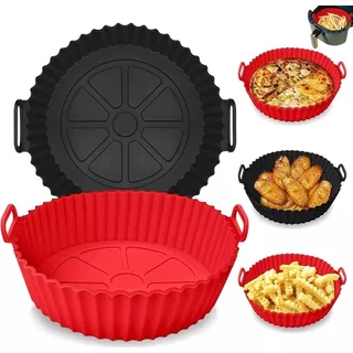 Forma Assadeira Airfryer Redonda Em Silicone Forno