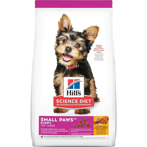 Alimento Hill's Science Diet Puppy Small Paws para perro cachorro de raza mini y pequeña sabor pollo en bolsa de 2kg