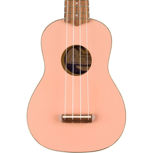 Fender California Coast Venice Ukelele Soprano - Colores Color Shell pink