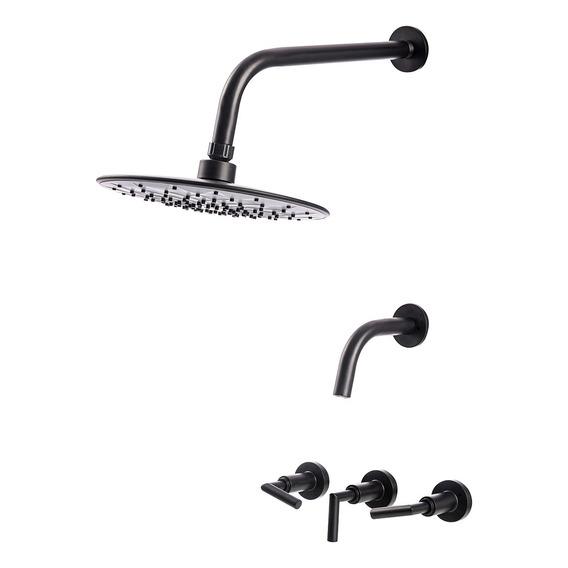 Grifería Para Bañera Aqualaf Ct Redonda - Napoli Lever Black