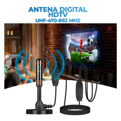 Antena Tv Hd 1080p 4k Digital Para Interior 2 Amplificadores