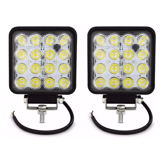 Par Faros Auxiliares 16 Led 48w 12v 24v Tractor Cosechadora