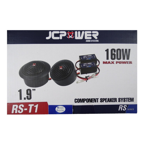 Tweeter+ Crossover Jc Power Rs-t1 160watts 1.9 Pulgadas Color Negro