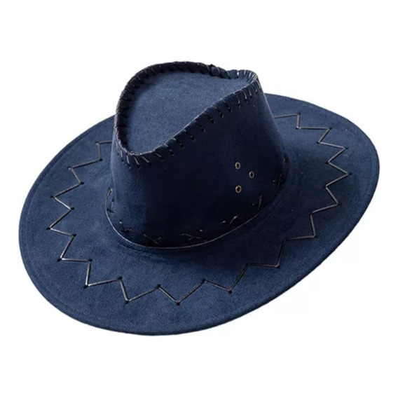 Sombrero Vaquero Cowboy Cuerina Liso Adultos 