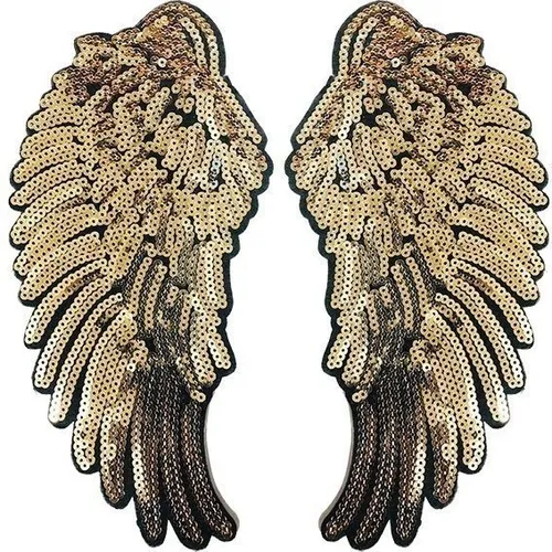 Apliques de alas en lentejuelas sale