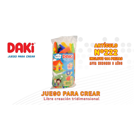 Bloques Daki 222 Modelo Bebes 164 Piezas