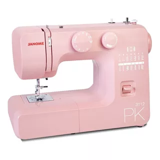 Máquina De Coser Recta Janome 3112 Portable Rosa 220v - 240v