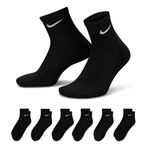 Calcetines X6 Nike Everyday Cushioned Training Negro