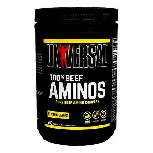 Amino Beef  200 Tabs Universal Aminoácido Derivado De Carne